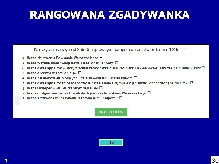 RANGOWANA ZGADYWANKA LINK 14 