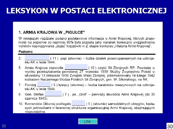 LEKSYKON W POSTACI ELEKTRONICZNEJ LINK 22 