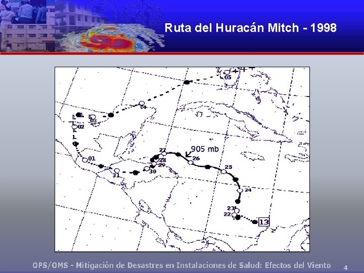 Ruta del Huracán Mitch - 1998 4 