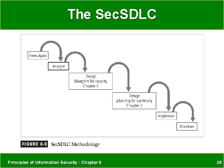 The Sec. SDLC Principles of Information Security - Chapter 6 25 