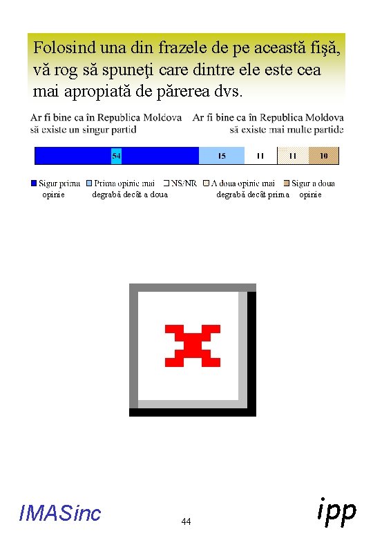 Folosind una din frazele de pe această fişă, vă rog să spuneţi care dintre