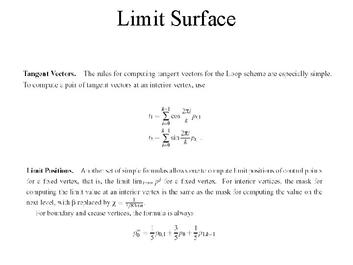 Limit Surface 