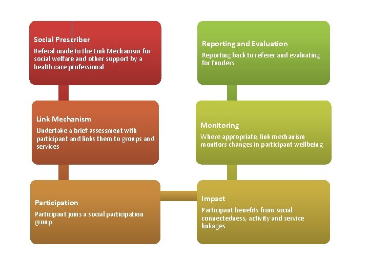 Social Prescriber Referal made to the Link Mechanism for social welfare and other support