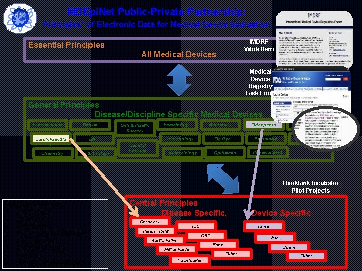 MDEpi. Net Public-Private Partnership: Principles* of Electronic Data for Medical Device Evaluation IMDRF Work