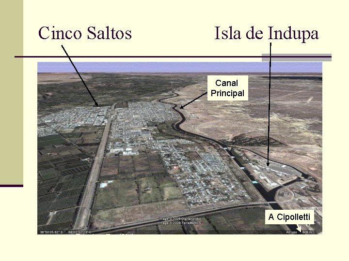 Cinco Saltos Isla de Indupa Canal Principal A Cipolletti Barrios Periféricos 