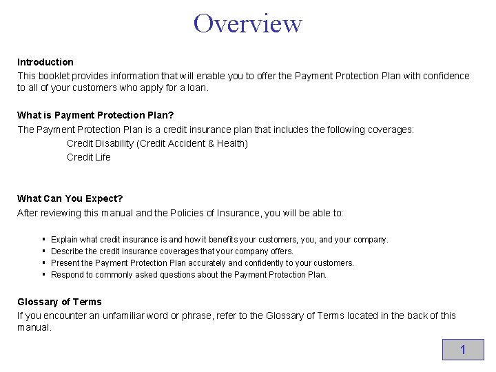 Overview Introduction This booklet provides information that will enable you to offer the Payment