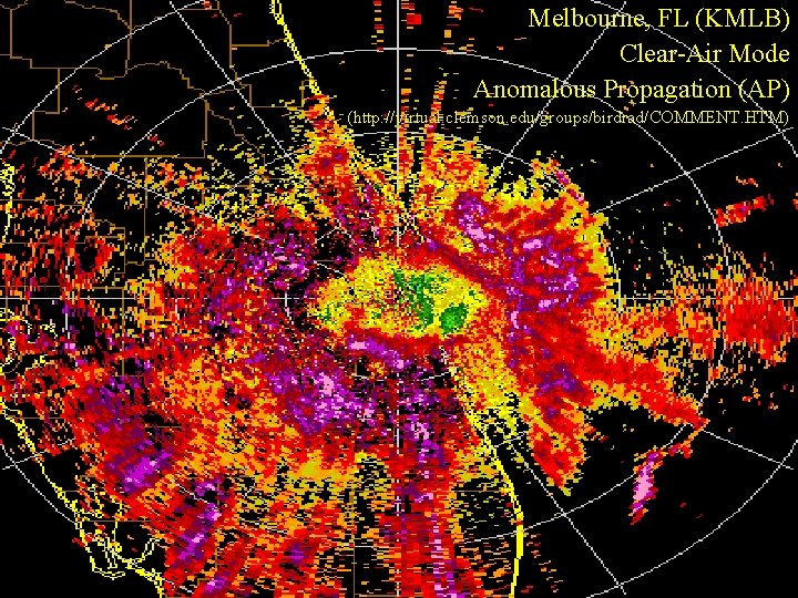 Melbourne, FL (KMLB) Clear-Air Mode Anomalous Propagation (AP) (http: //virtual. clemson. edu/groups/birdrad/COMMENT. HTM) 