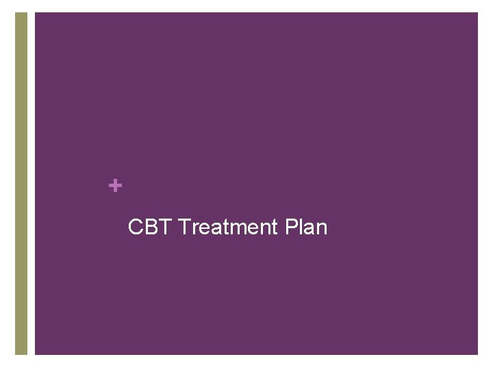 + CBT Treatment Plan 