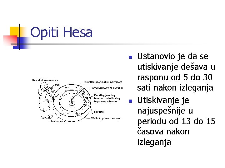 Opiti Hesa n n Ustanovio je da se utiskivanje dešava u rasponu od 5