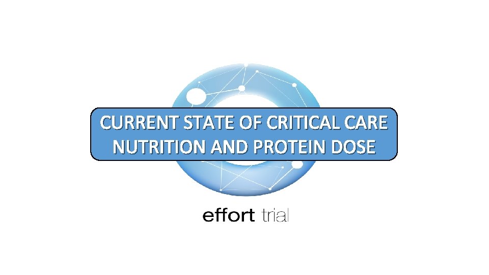 CURRENT STATE OF CRITICAL CARE NUTRITION AND PROTEIN DOSE 