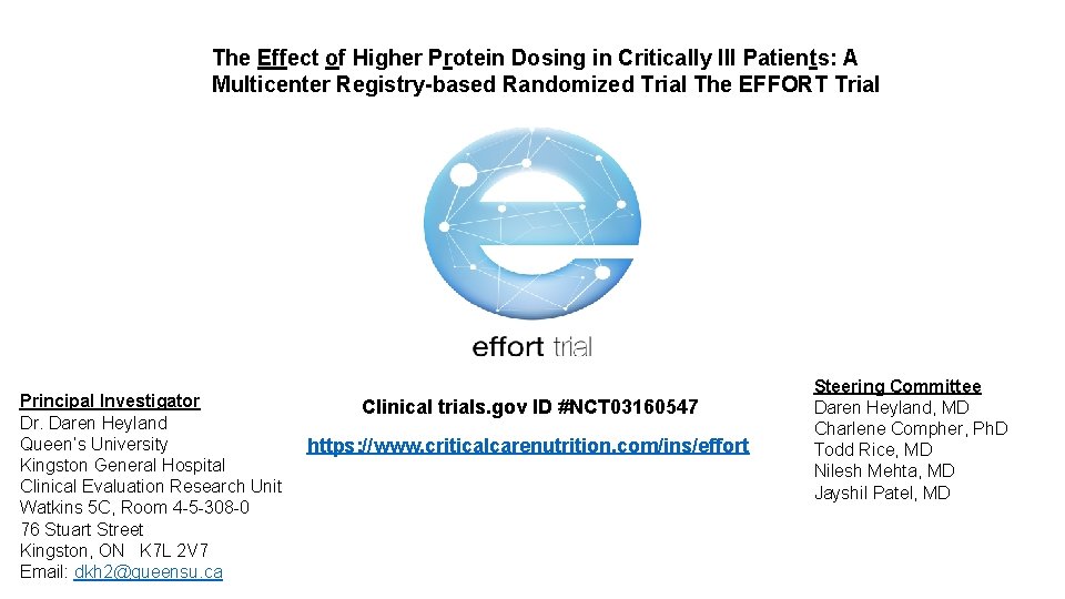 The Effect of Higher Protein Dosing in Critically Ill Patients: A Multicenter Registry-based Randomized