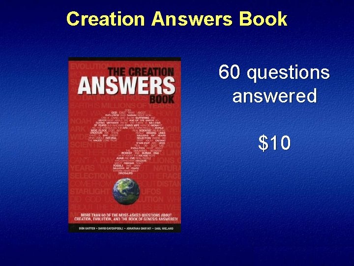 Creation Answers Book 60 questions answered $10 