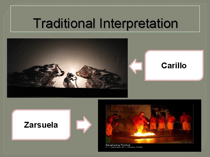 Traditional Interpretation Carillo Zarsuela 