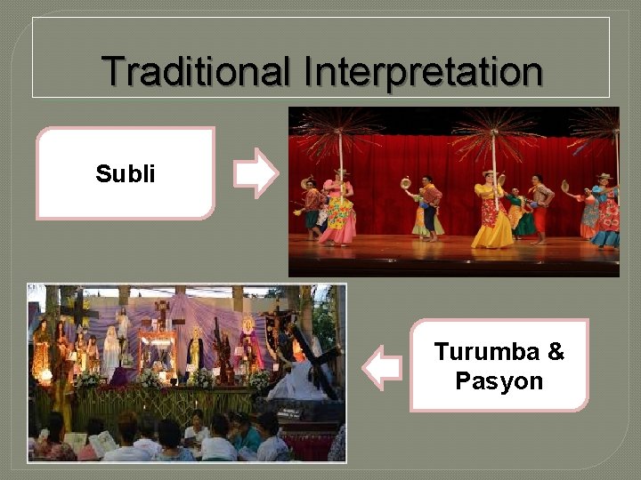 Traditional Interpretation Subli Turumba & Pasyon 