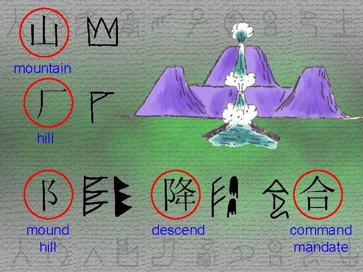 mountain hill mound hill descend commandate 