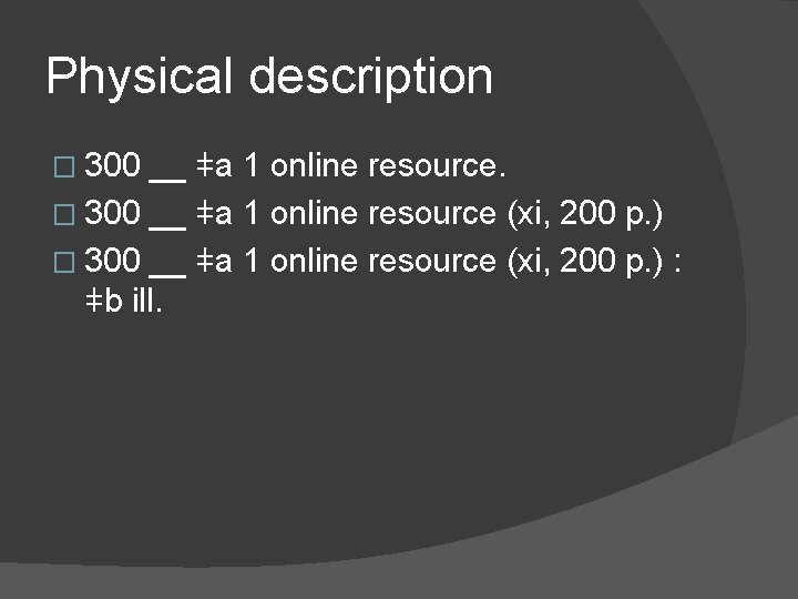 Physical description � 300 __ ǂa 1 online resource (xi, 200 p. ) :