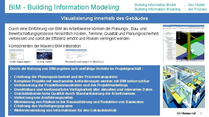 BIM - Building Information Modeling Building Information Model . . . das Objekt Building