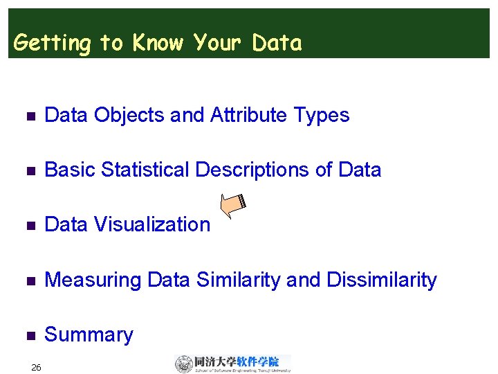 Getting to Know Your Data n Data Objects and Attribute Types n Basic Statistical