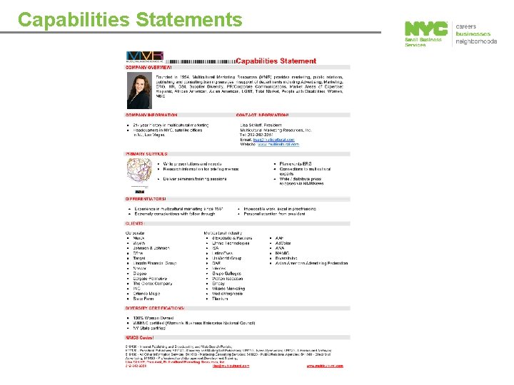 Capabilities Statements 