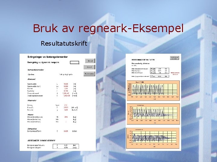 Bruk av regneark-Eksempel Resultatutskrift 