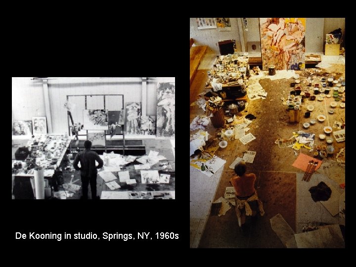De Kooning in studio, Springs, NY, 1960 s 