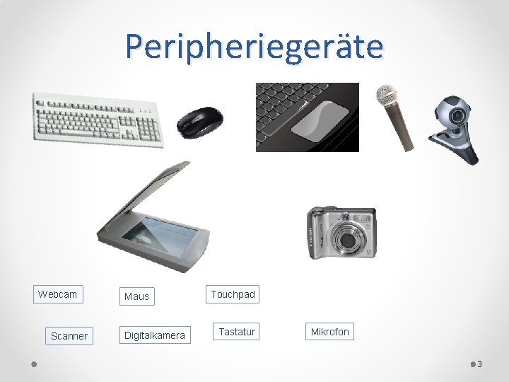 Peripheriegeräte Webcam Scanner Maus Digitalkamera Touchpad Tastatur Mikrofon 3 