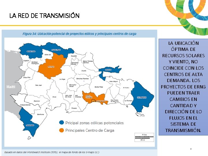 LA RED DE TRANSMISIÓN LA UBICACIÓN ÓPTIMA DE RECURSOS SOLARES Y VIENTO, NO COINCIDE