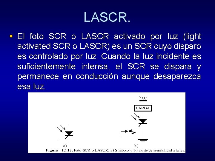 LASCR. § El foto SCR o LASCR activado por luz (light activated SCR o