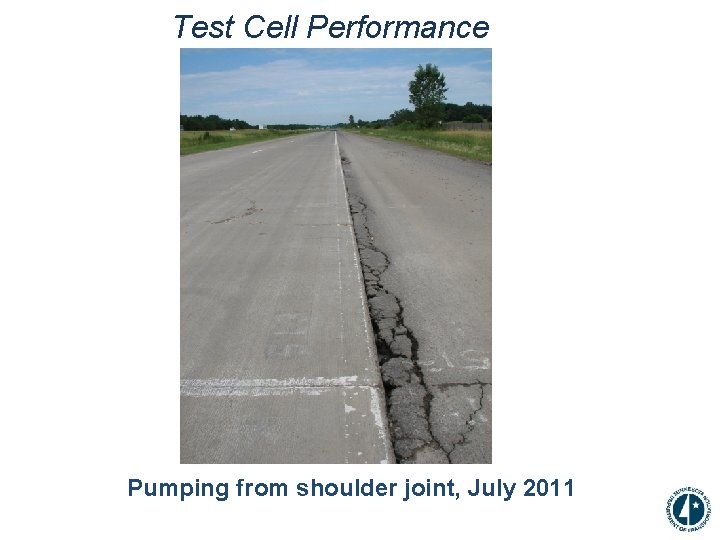 Test Cell Performance Pumping from shoulder joint, July 2011 