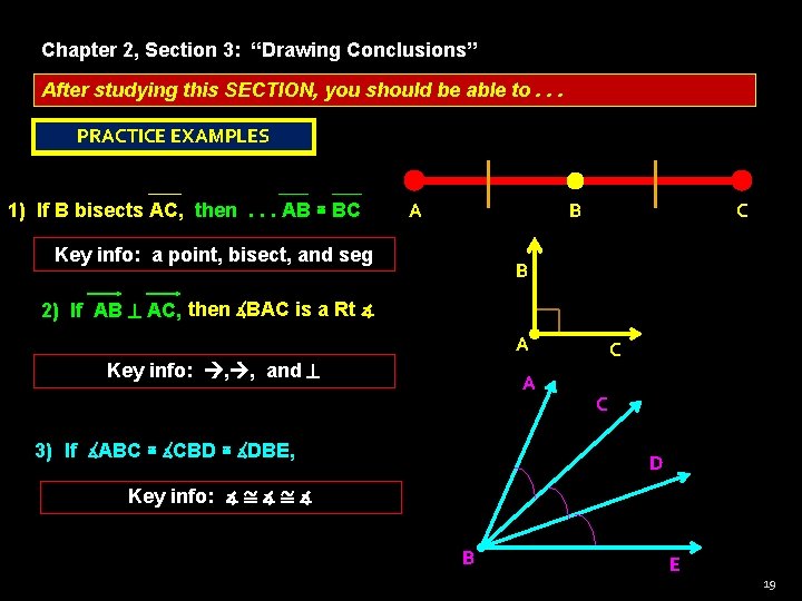 Chapter 2, Section 3: “Drawing Conclusions” After studying this SECTION, you should be able Chapter 2, Section 3: “Drawing Conclusions” After studying this SECTION, you should be able