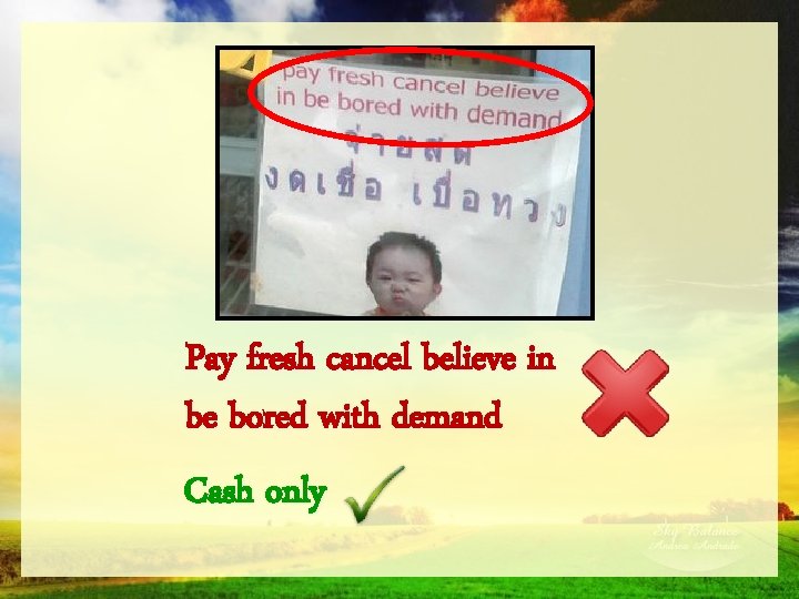 Pay fresh cancel believe in be bored with demand Cash only 