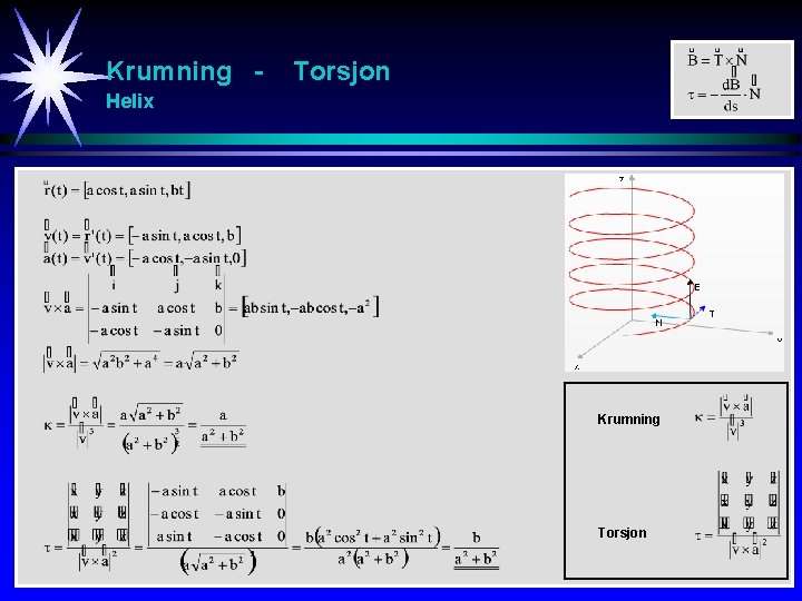 Krumning - Torsjon Helix Krumning Torsjon 