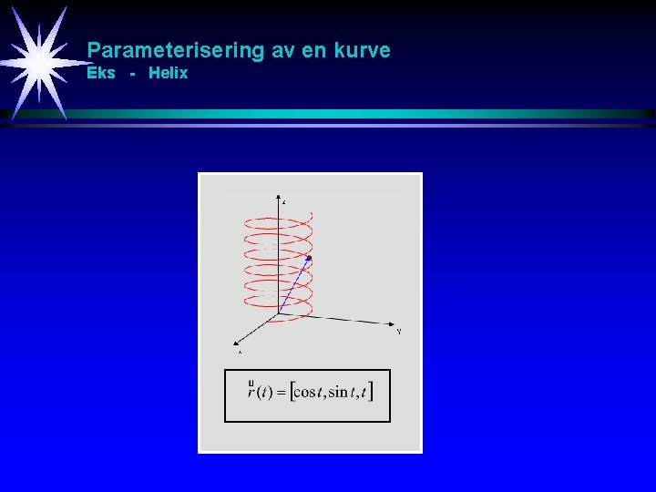 Parameterisering av en kurve Eks - Helix 