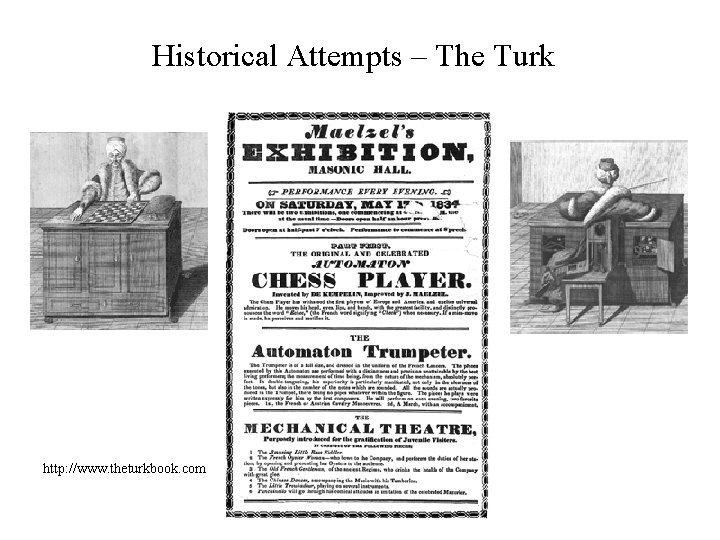 Historical Attempts – The Turk http: //www. theturkbook. com 