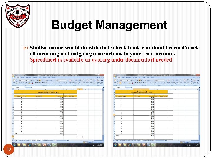 Budget Management Similar as one would do with their check book you should record/track Budget Management Similar as one would do with their check book you should record/track