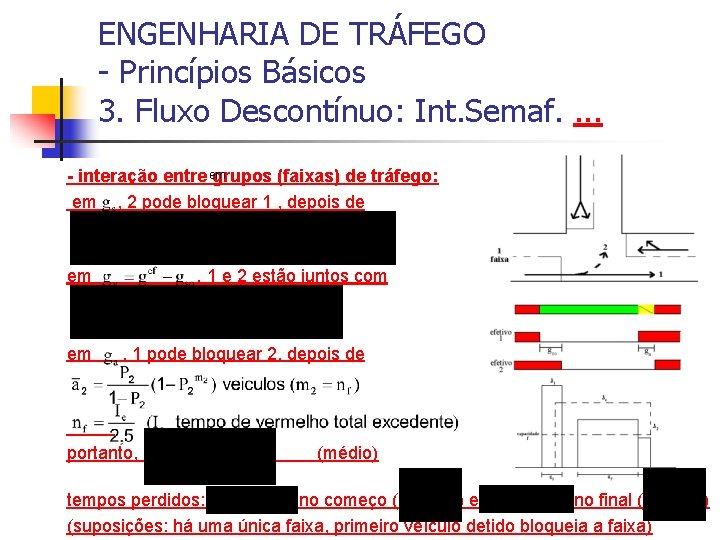 ENGENHARIA DE TRÁFEGO - Princípios Básicos 3. Fluxo Descontínuo: Int. Semaf. . - interação