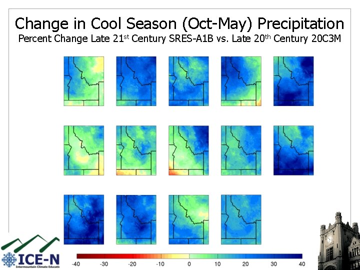 Change in Cool Season (Oct-May) Precipitation Percent Change Late 21 st Century SRES-A 1