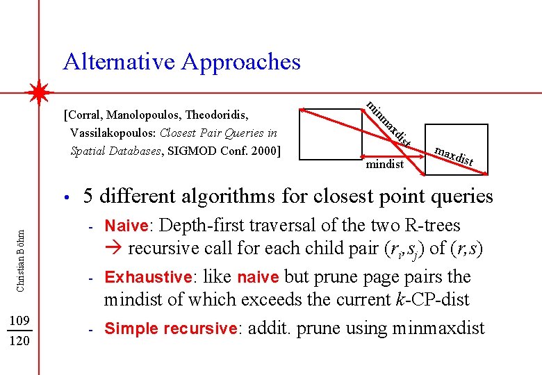 Alternative Approaches st di ax Christian Böhm m 109 120 in • m [Corral,
