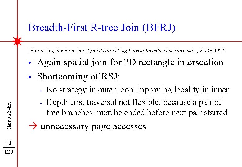 Breadth-First R-tree Join (BFRJ) [Huang, Jing, Rundensteiner: Spatial Joins Using R-trees: Breadth-First Traversal. .
