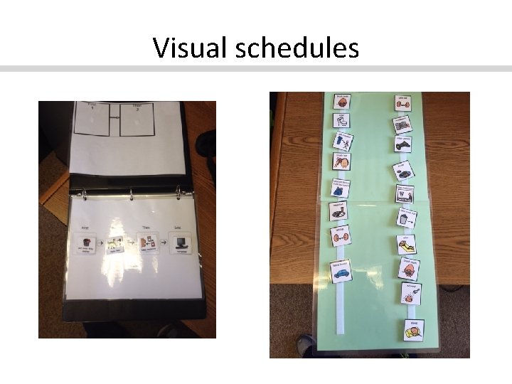 Visual schedules 