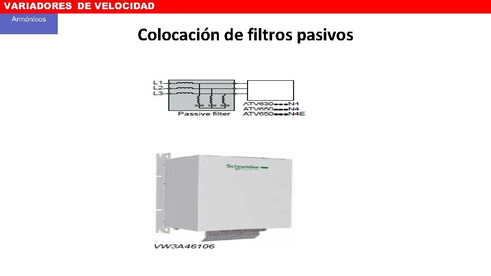 Colocación de filtros pasivos 