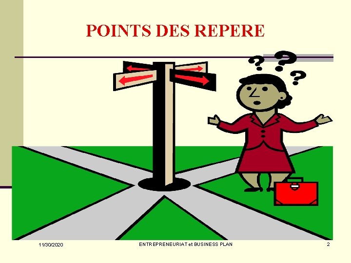 POINTS DES REPERE 11/30/2020 ENTREPRENEURIAT et BUSINESS PLAN 2 