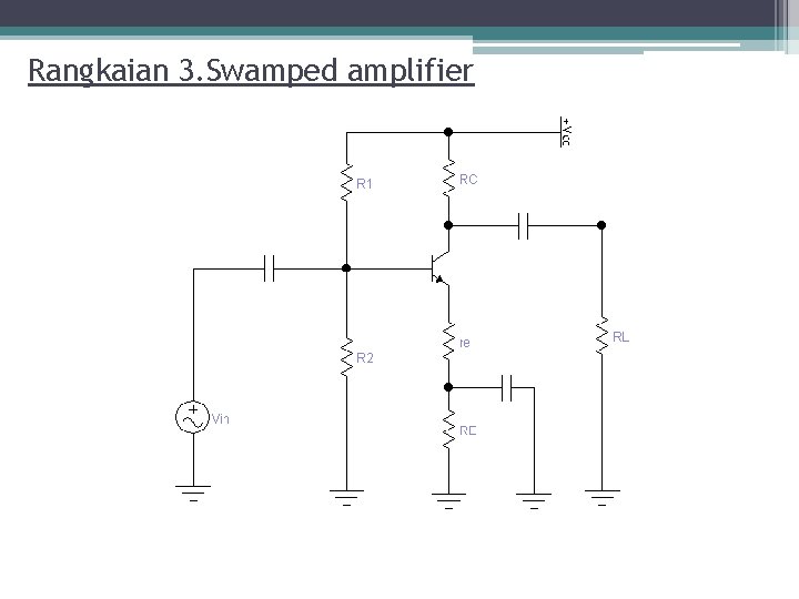 Rangkaian 3. Swamped amplifier 
