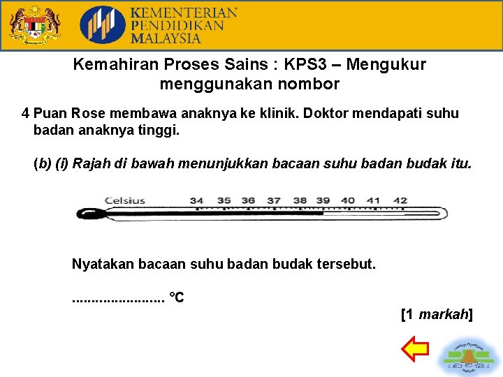 Kemahiran Proses Sains : KPS 3 – Mengukur menggunakan nombor 4 Puan Rose membawa