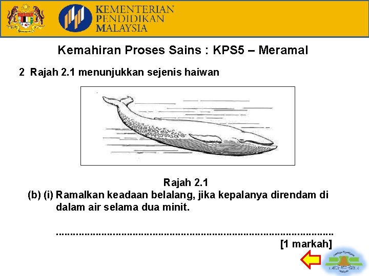 Kemahiran Proses Sains : KPS 5 – Meramal 2 Rajah 2. 1 menunjukkan sejenis