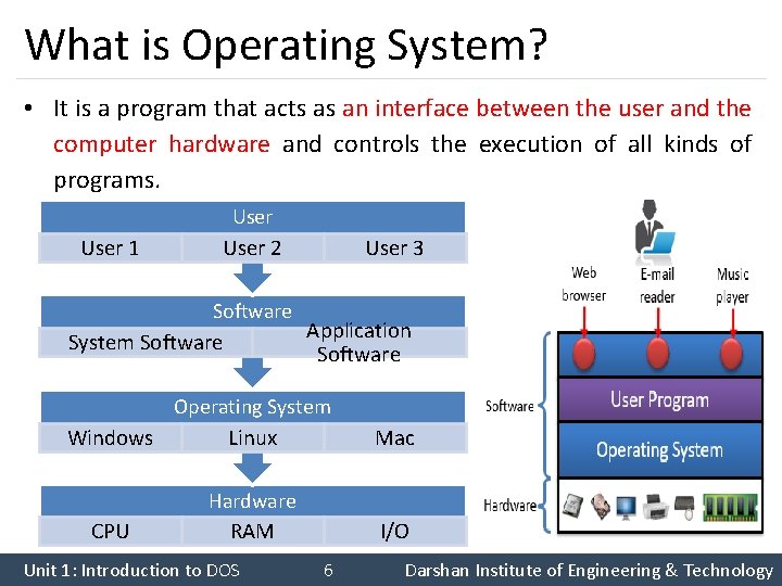 What is Operating System? • It is a program that acts as an interface