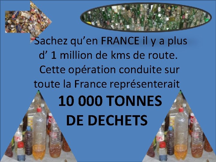 Sachez qu’en FRANCE il y a plus d’ 1 million de kms de route.