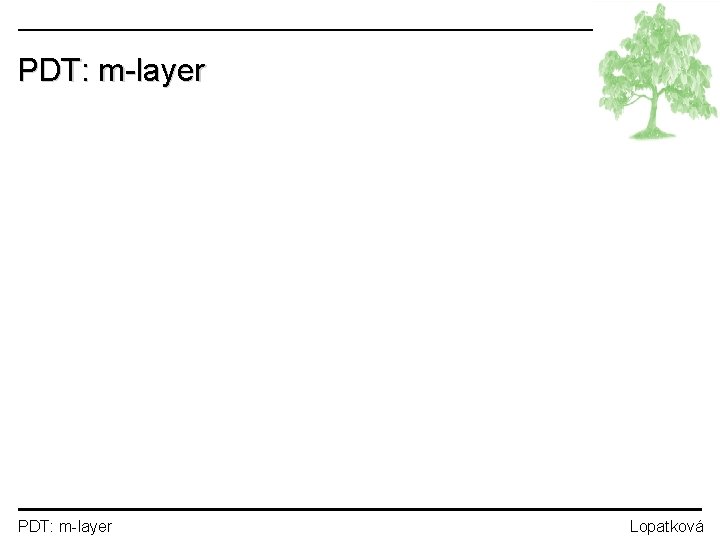 PDT: m-layer Lopatková 