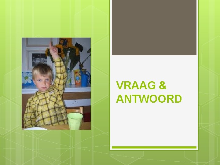 VRAAG & ANTWOORD 