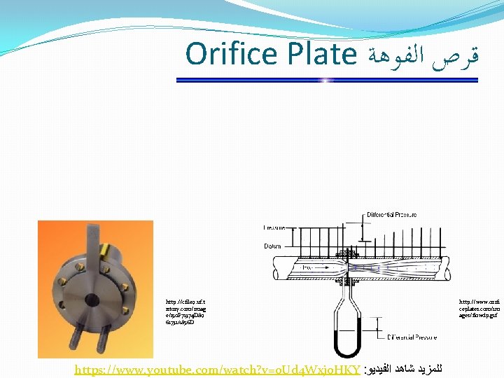 Orifice Plate ﻗﺮﺹ ﺍﻟﻔﻮﻫﺔ http: //cfile 9. uf. t istory. com/imag e/150 F 71374